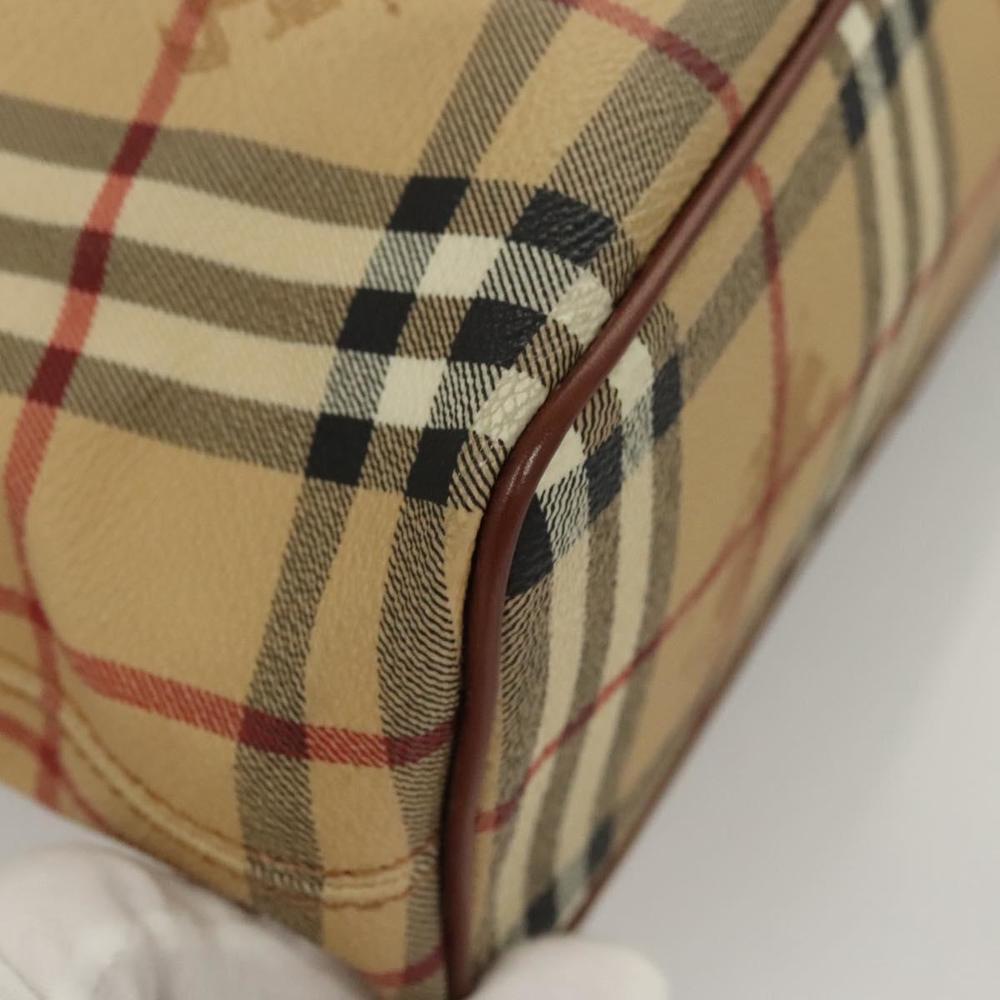 BURBERRY Nova Check Hand Bag PVC Beige Auth 121466 - Picture 15 of 16